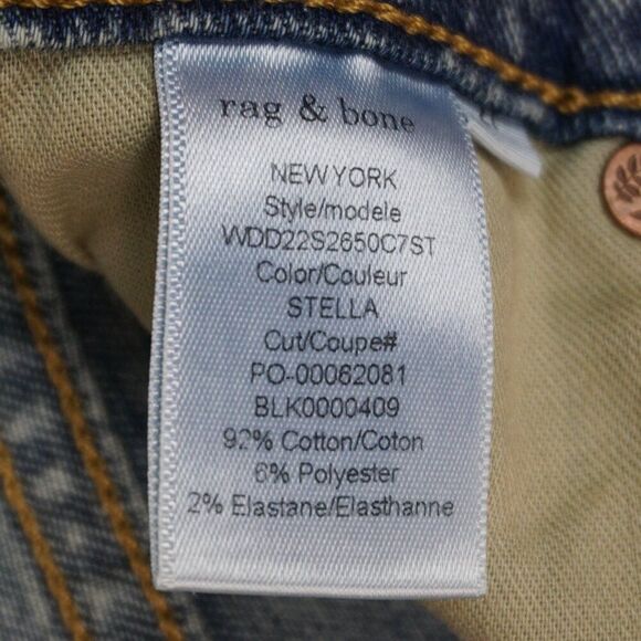 New Rag & Bone Cate Mid-Rise Acid Wash Skinny in Stella size 27 - Picture 15 of 15